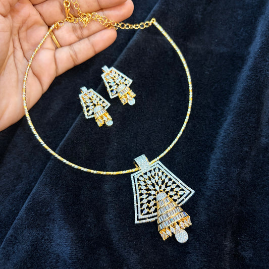 Gopuram diamond kante new design with back chain