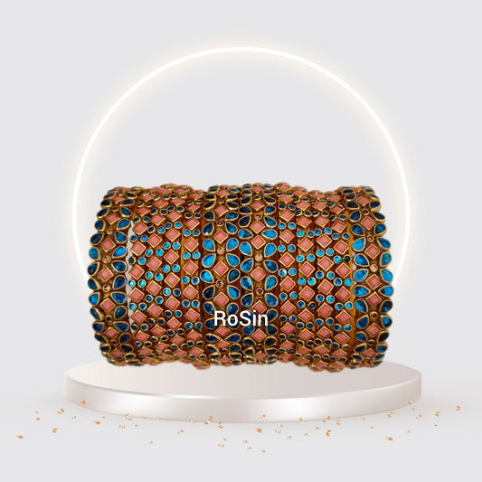 Skyblue and peach set