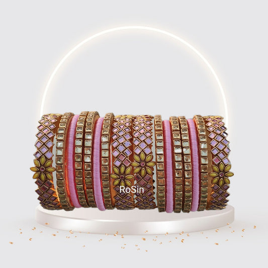 Zigzag baby pink and yellow