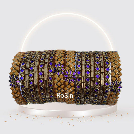 Zigzag mango yellow and purple
