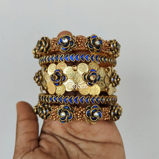 Rose coin set dark blue