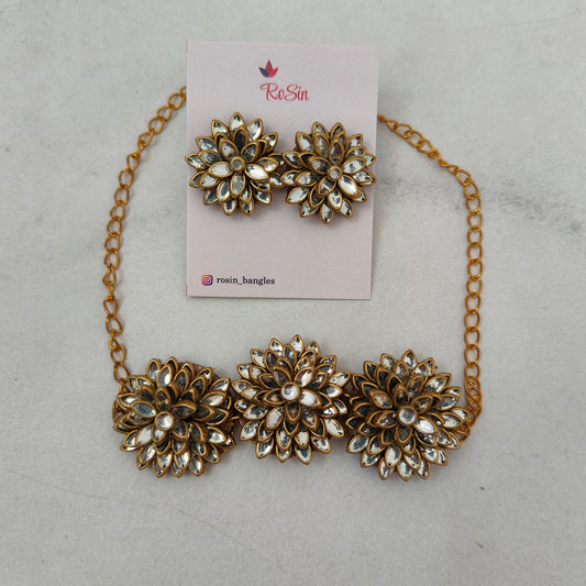 Transparent white flower set 3d