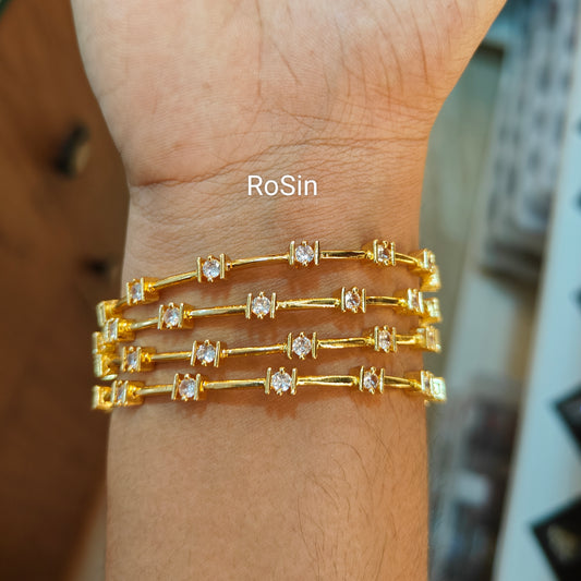 Diamond replica stone bangles (4)