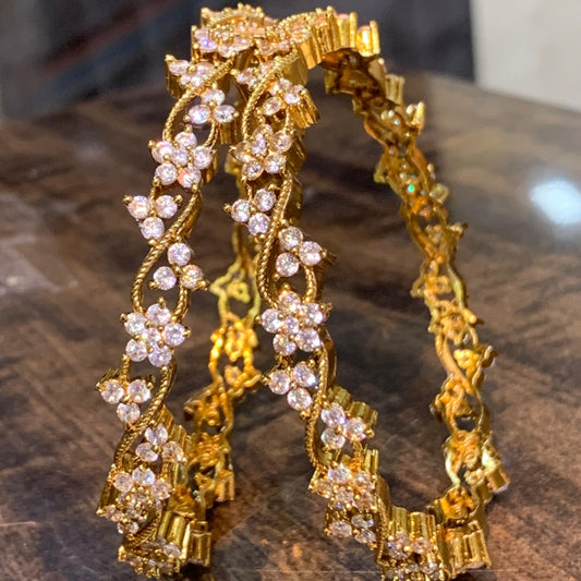 Beautiful kodi model stone bangles (2 bangles)
