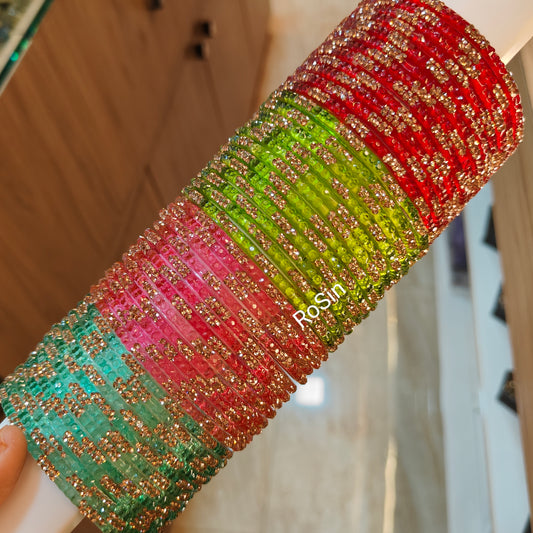 Lolita trending glass bangles (1 dozen)