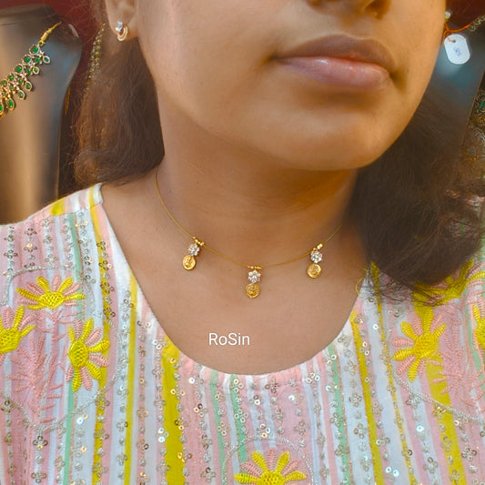Lakshmi coin invisible necklace