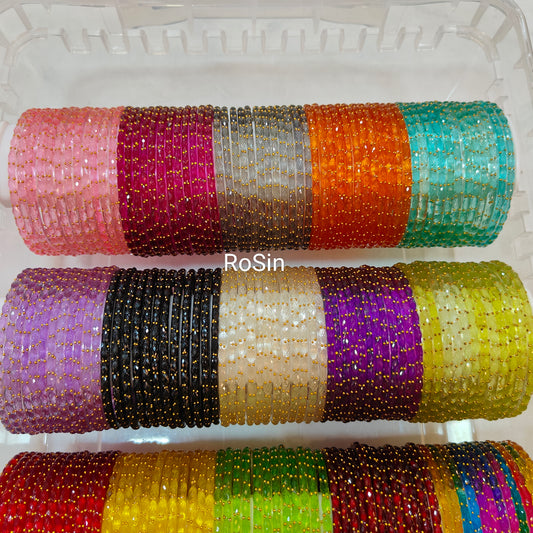 OG Raindrop crystal glass bangles premium first quality (1 dozen)