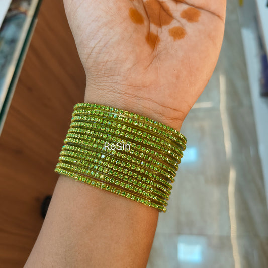 Minmini stone glass bangles (1 dozen)