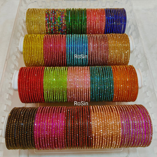 Minmini stone glass bangles (1 dozen)