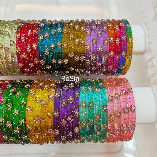 Malar glass kadas (2 bangles)