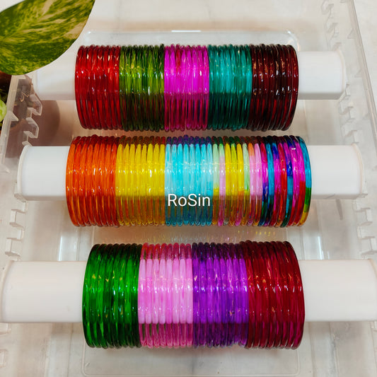 3mm crystal jelly glass bangles (check size measurement in description)
