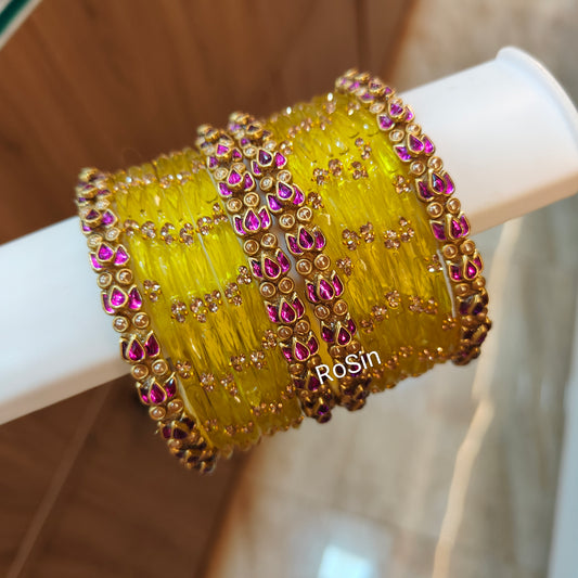Pink and yellow elegant set