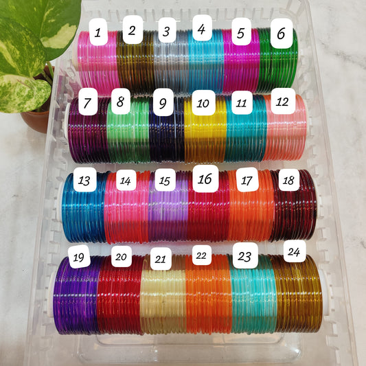 Plain glass bangles (1 dozen)