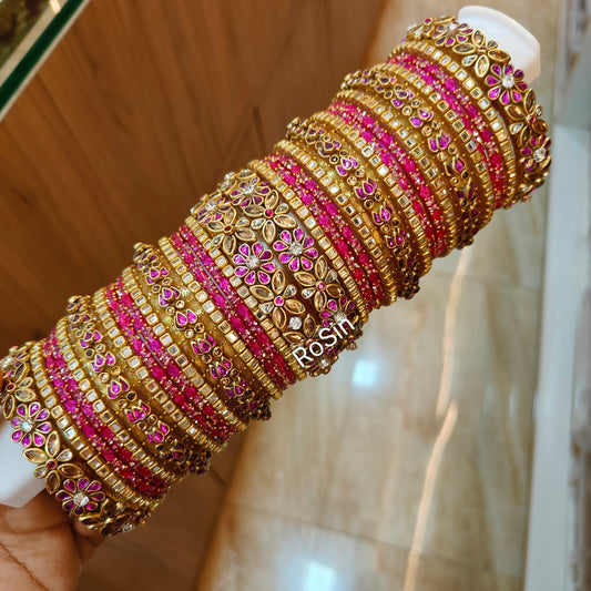 Rani pink and gold set