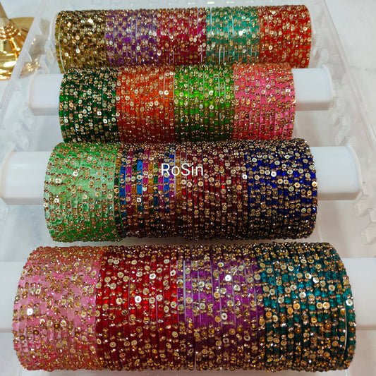 Stardust ✨ new glass bangles (1 dozen)