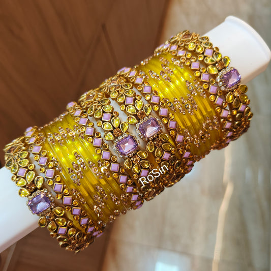 Yellow and lavender set