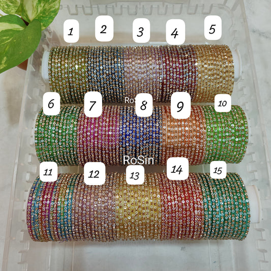 Daisy glass bangles (1 dozen)