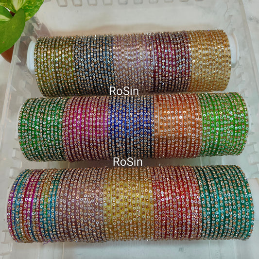 Daisy glass bangles (1 dozen)