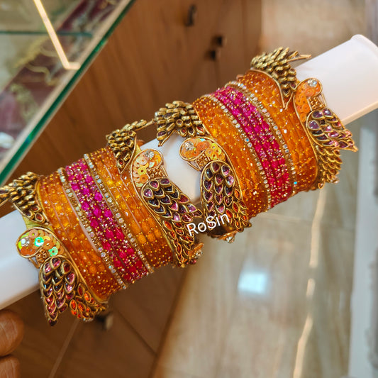 Parrot orange and Rani set