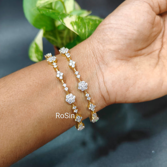 Hot selling diamond replica bangles (2 piece)