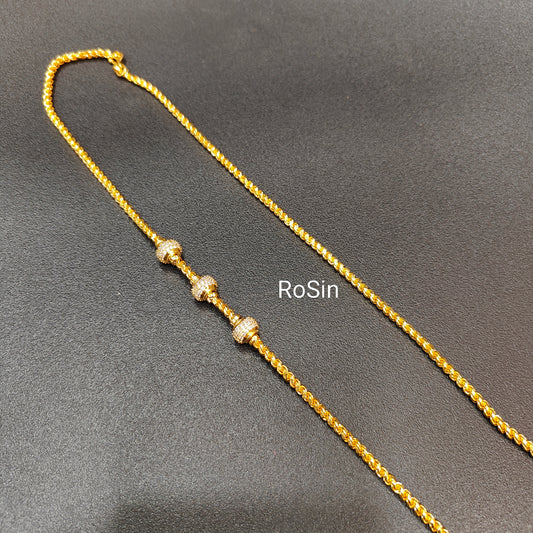 Mugappu thali chain white ball