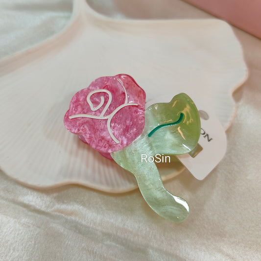 Premium Rose Korean hair claw (1 clip)