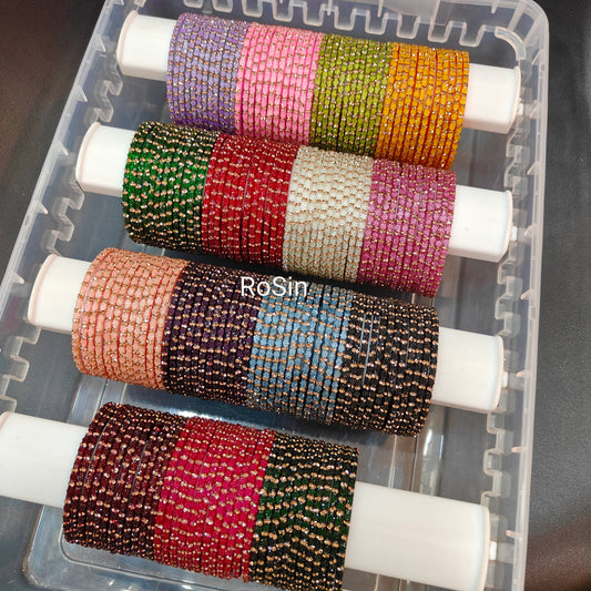 Sunflower glass bangles (1 dozen)