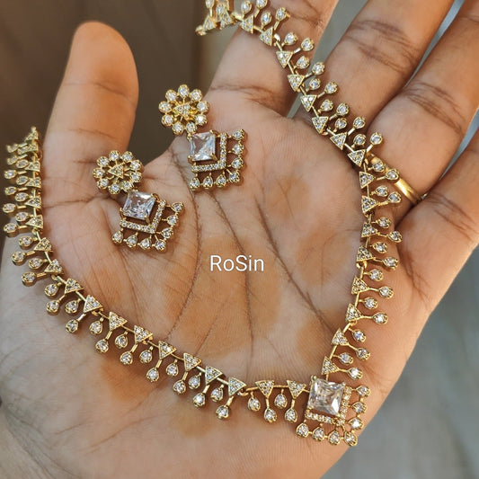 Diamond droplet cute necklace