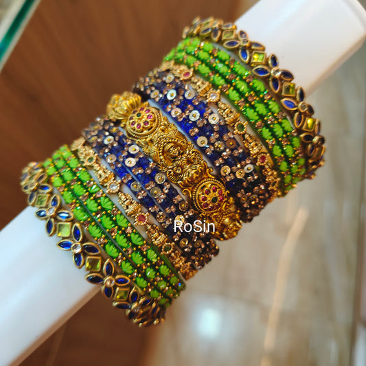 Mahalakshmi glass mixed set(1 hand)