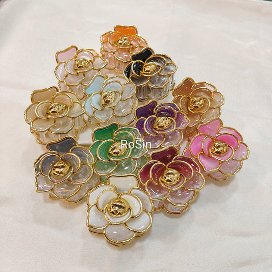 Metallic rose clip(1 piece)