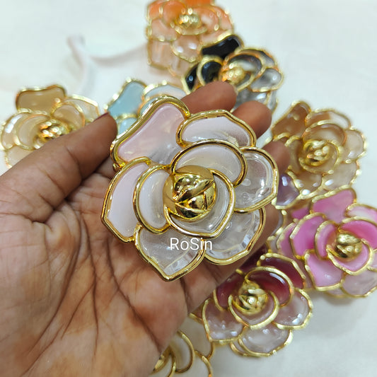 Metallic rose clip(1 piece)