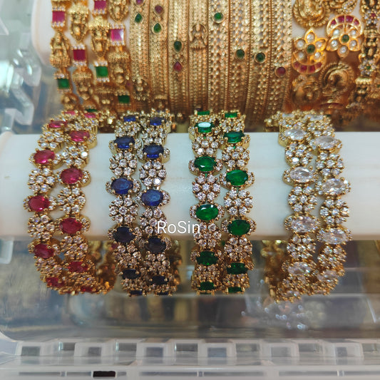 Diamond replica kada bangles (2)