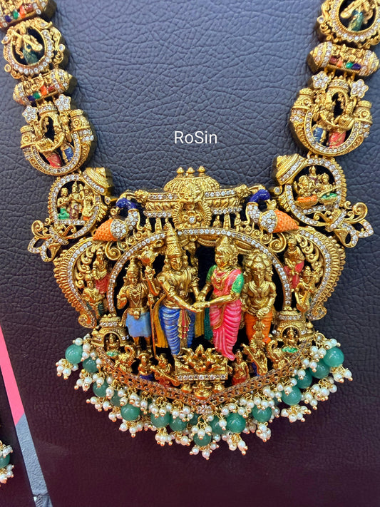 Srinvasa kalyana haaram with earrings and back chain