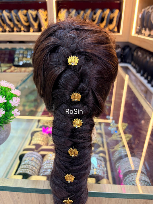 Lotus charm hair pins(6 piece)
