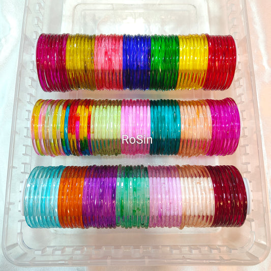 3mm crystal glass bangles (check size measurement in description)