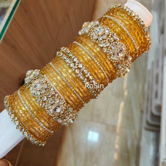 Silver and champagne golden set