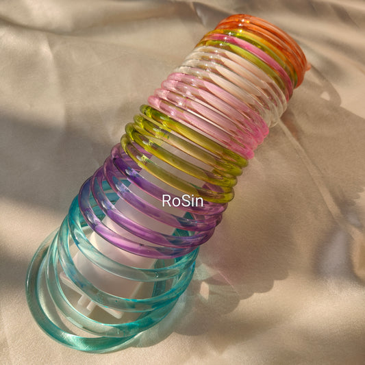OG 6mm thick jelly bangles (4 bangles )