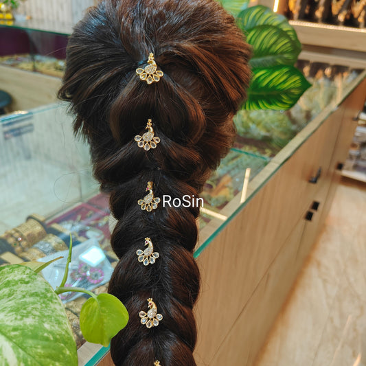 Peacock ad stone hairpin(5 piece)