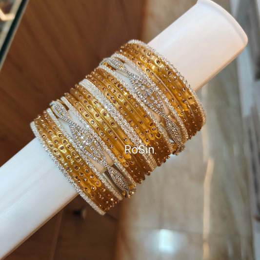 Ahaana diamond replica bangles (2 hands)