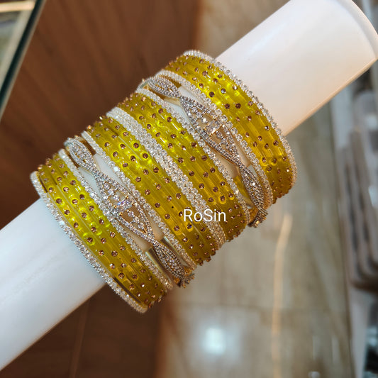 Ahaana diamond replica bangles (2 hands)