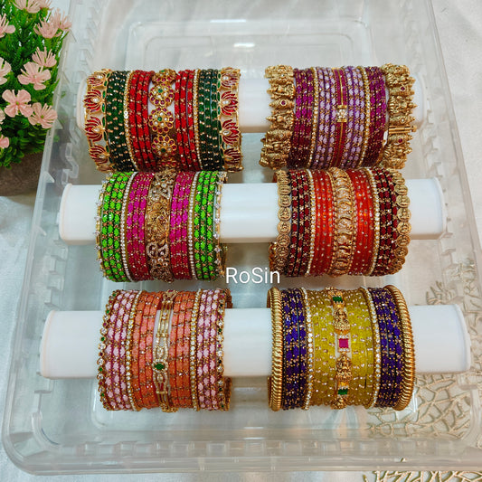 Traditional antique bridal bangles (1 hand)