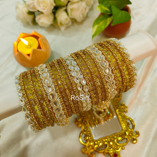 Jhumka hanging glitter set(2 hands)