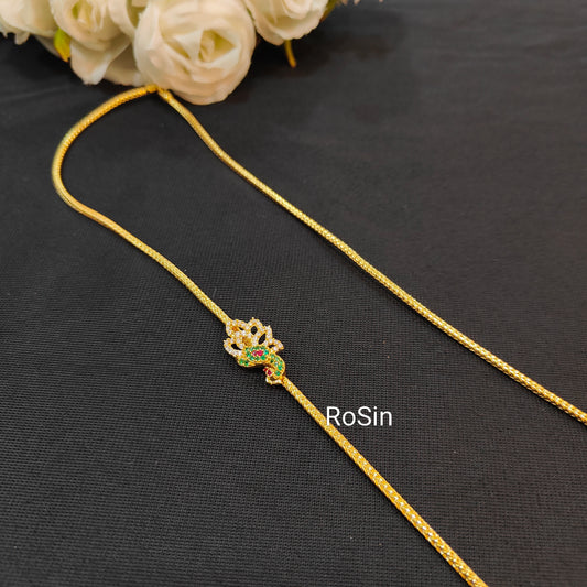 92.5 silver gold plated mugappu thaali chain 009