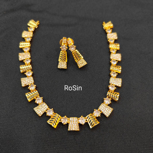 Kattam diamond necklace with back chain