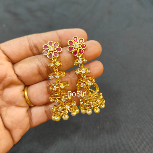 Spiral jhumka