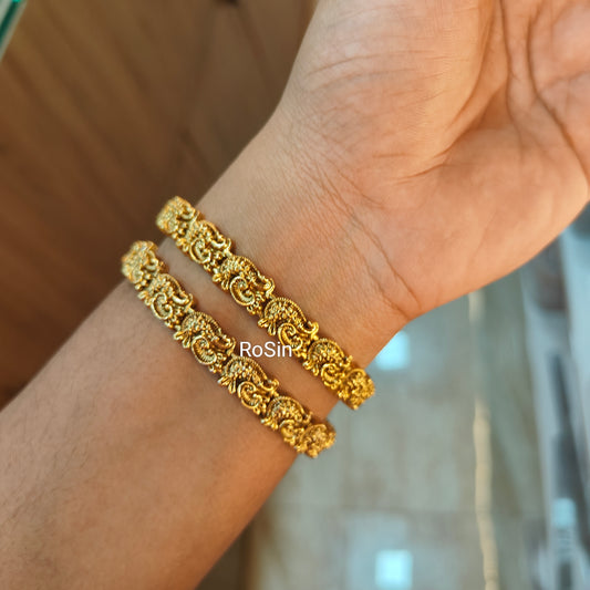Peacock designer goldlike bangles (2)