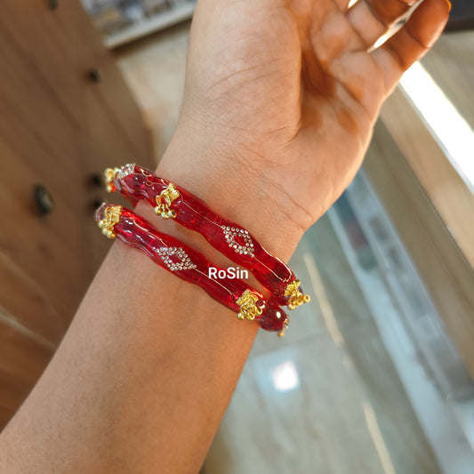 New Ghungroo crystal kada(2 piece)