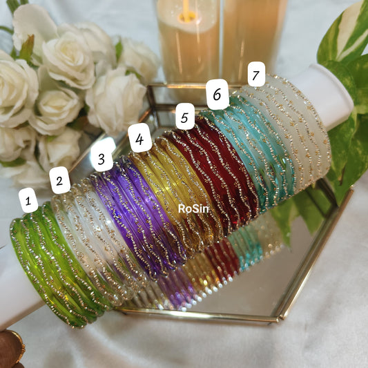 Minnale crystal kada (4 bangles)