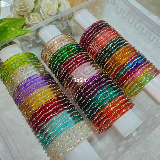 Minnale crystal kada (4 bangles)