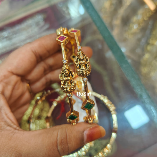 Lakshmi gold like thin bangles(2)